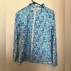 Blue Geometric Women's Jacket